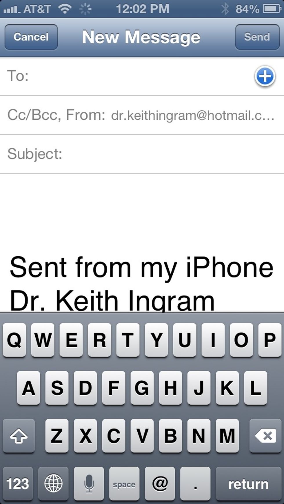 In Mail you can see by Tapping on this image to see new IOS keyboard, notice smaller space bar and addition of @ and period (.) mark .
