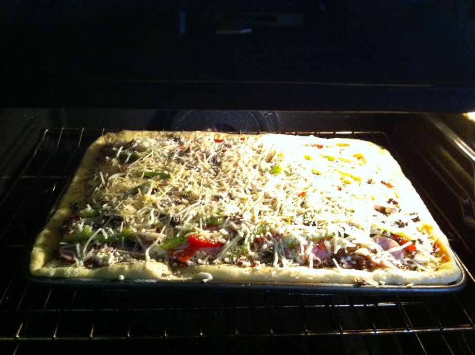 In oven 400 degrees F for 30 minutes