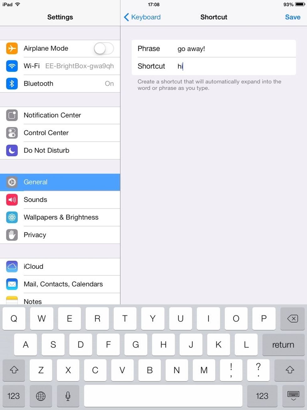 In phrase you can type what the option will be and then in the shortcut put what you will type for the phrase to come up (don't forget to save it!)