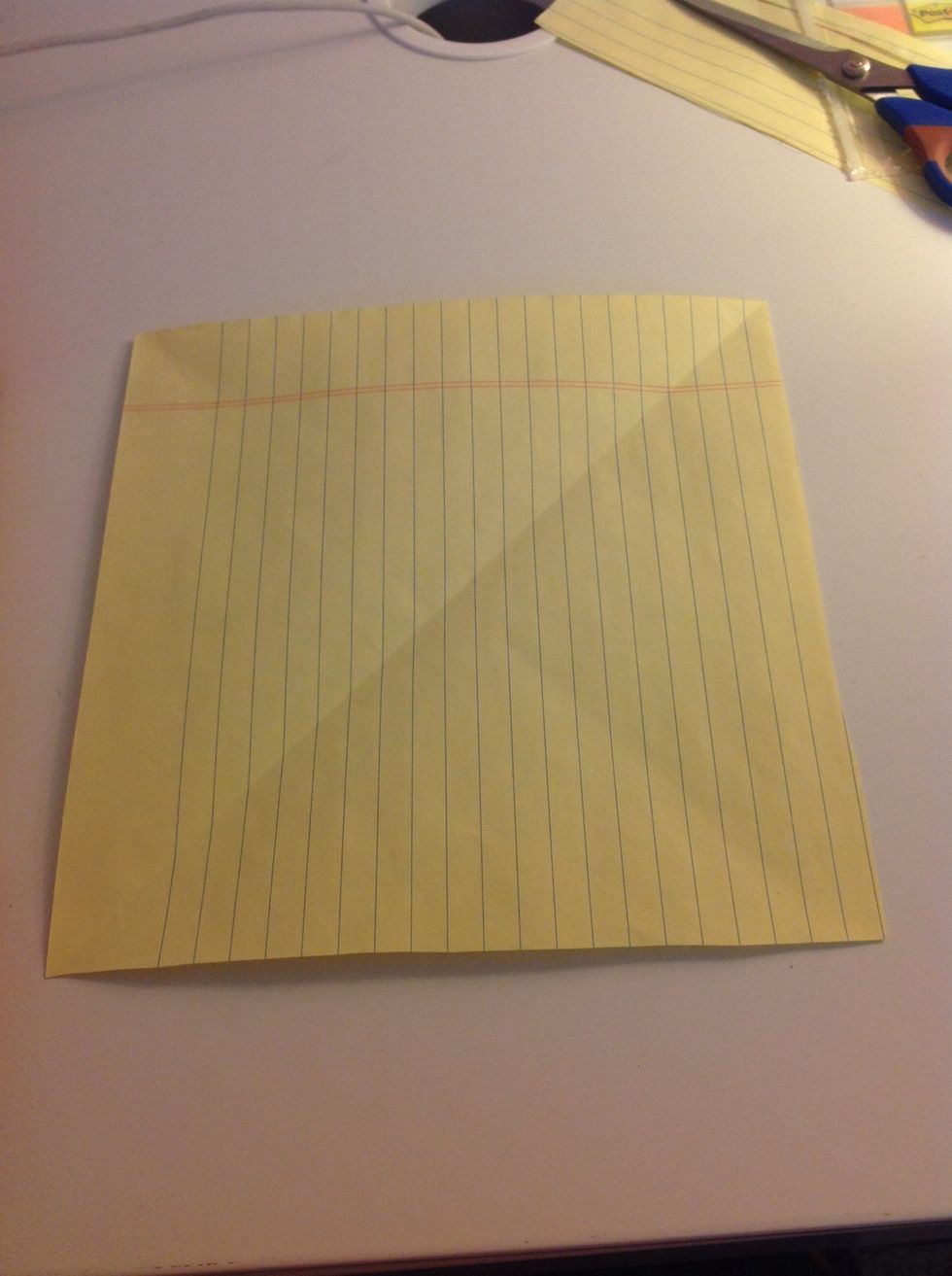 In some way, shape, or form, obtain a square sheet of paper.