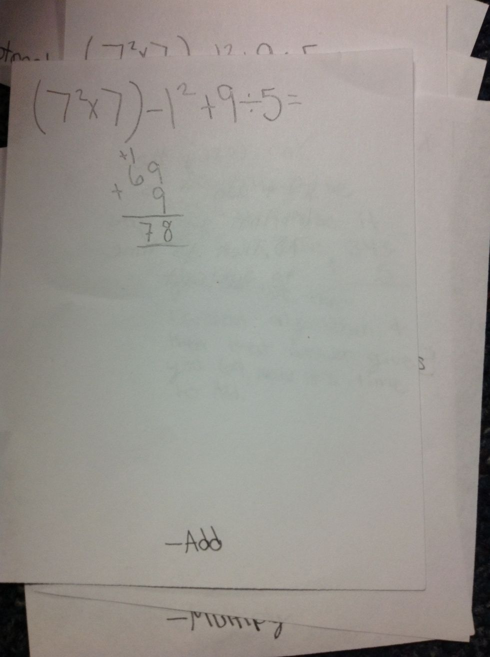In the 6th step...You carry the 69 and add 9 to 69, then that will give you 78...Now time to subtract.