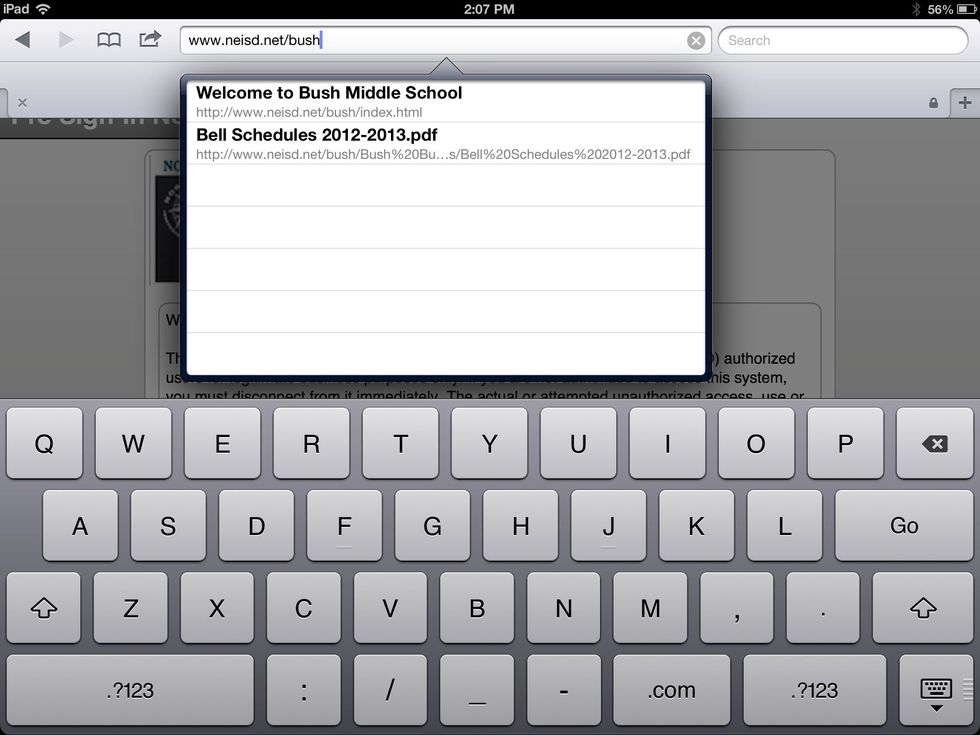 In the address bar add /bush to the NEISD home page.