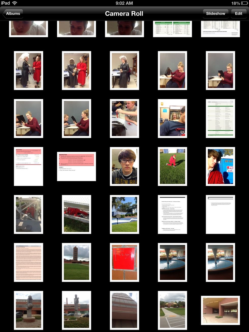 In the camera roll, you will see all photos on your iPad. You will need to select the photo you wish to use as your wallpaper.
