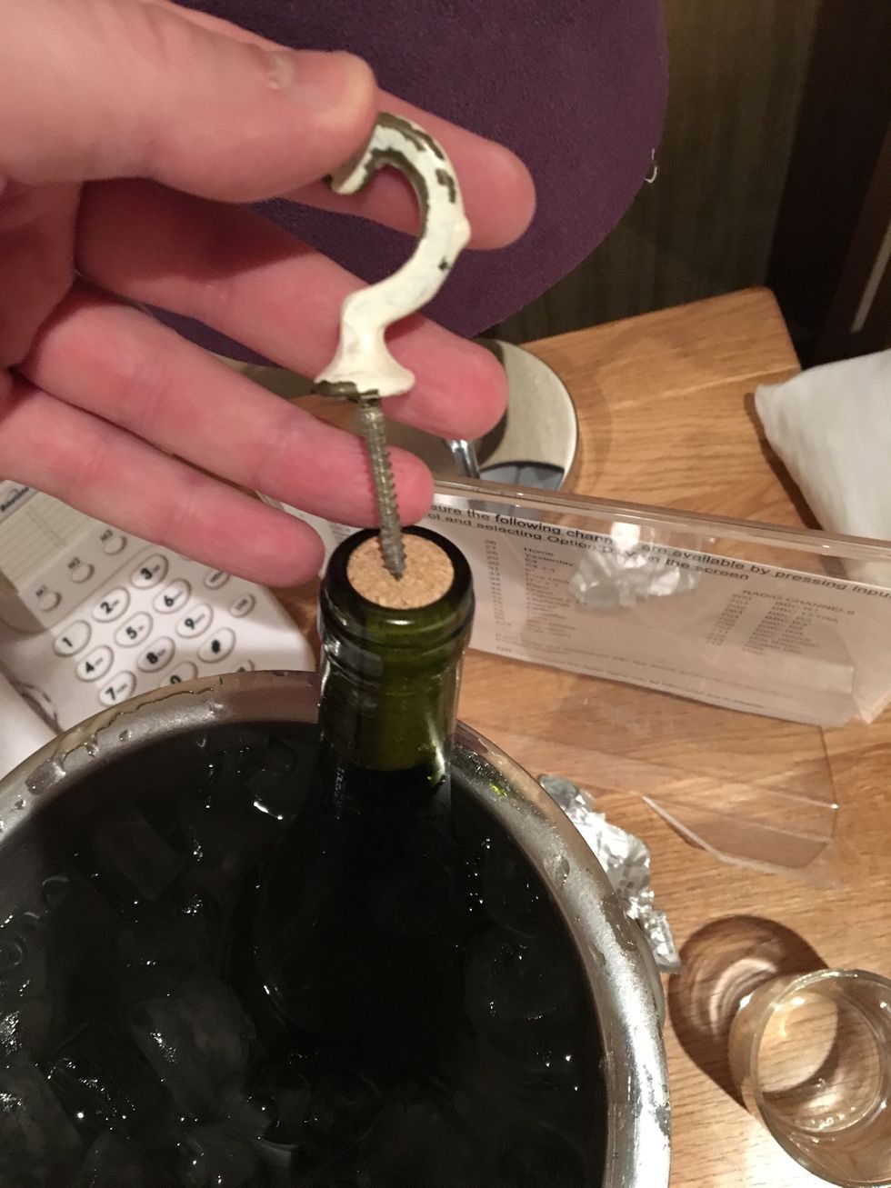 In the centre...begin to screw