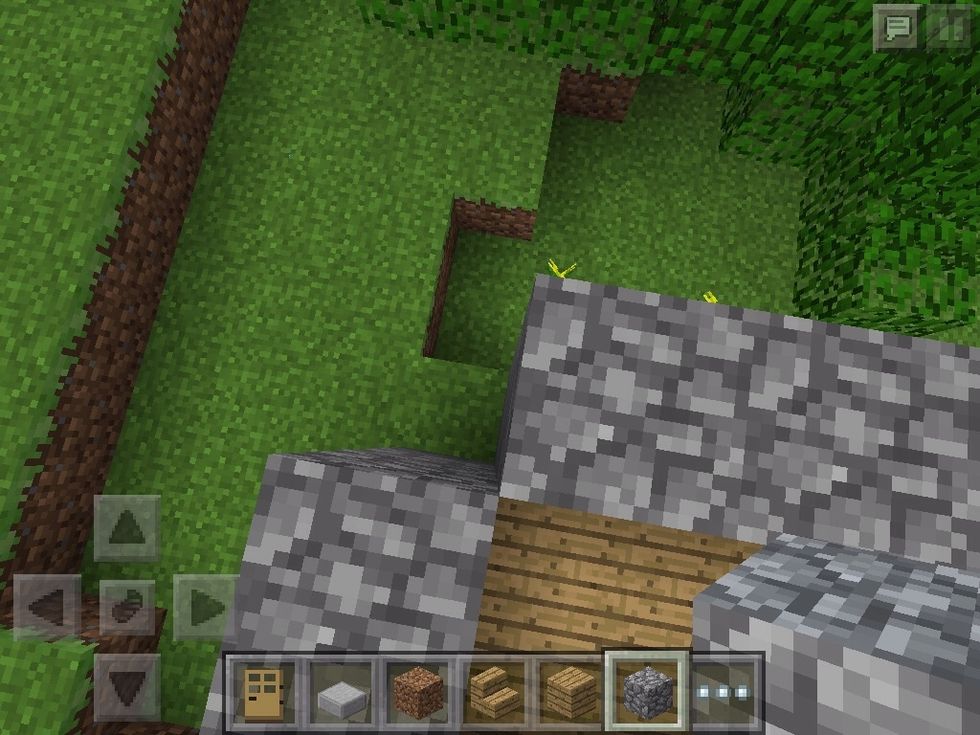 In the corners add wood