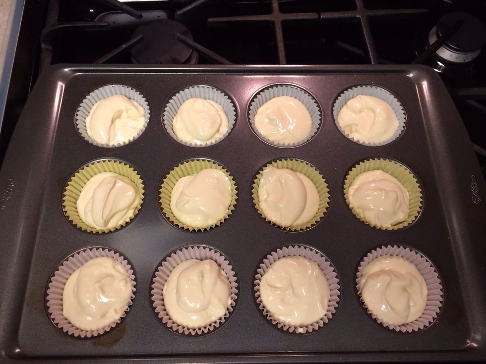 In the cupcake liners