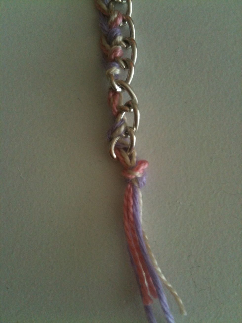 In the end you just make a simple knot!