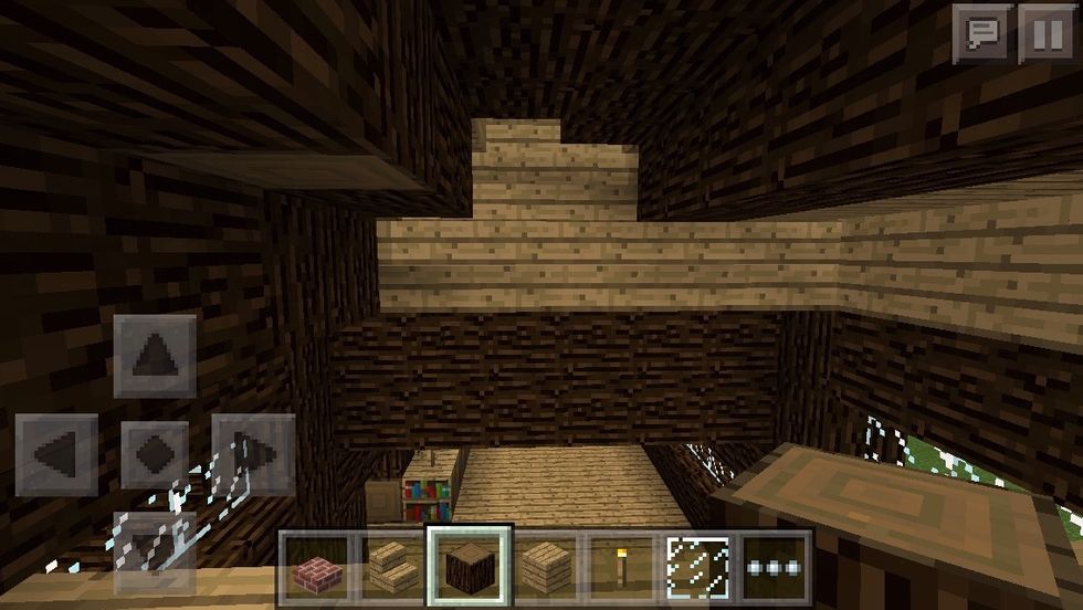 In the inside it may look a bit messy because of the two rooftops connecting... You can try covering it up if it bothers you but I decided to leave it like that.