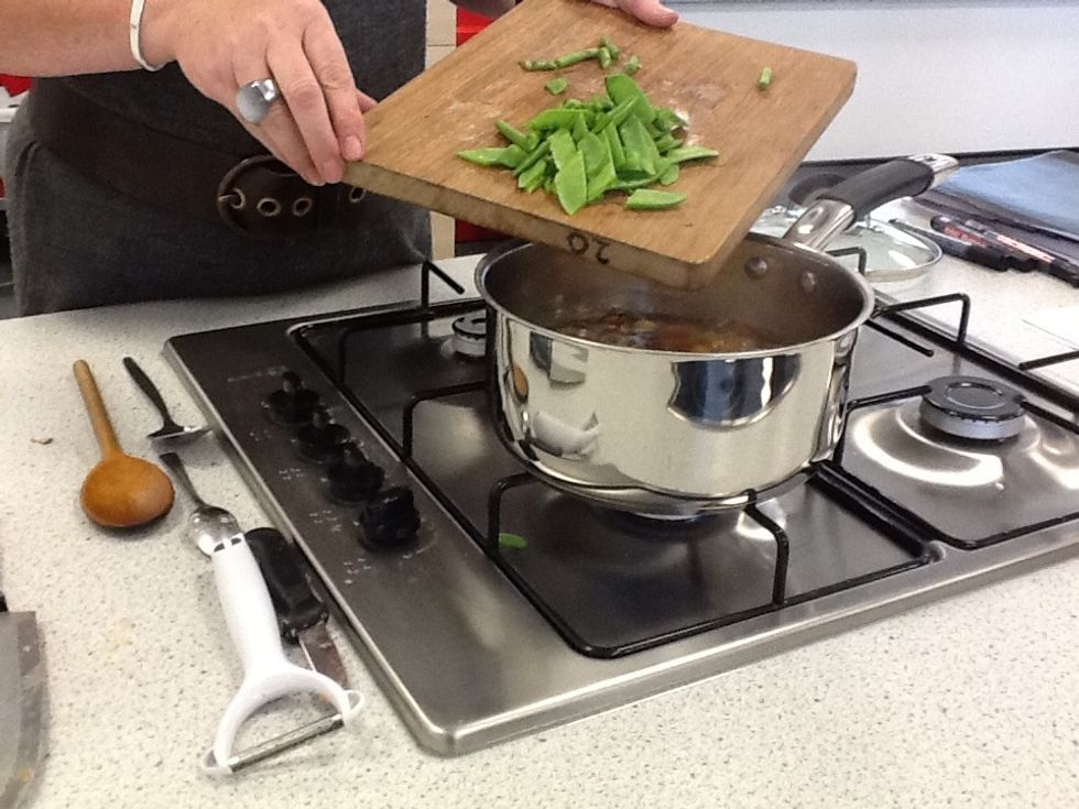 In the last 5 mins add any vegetables that have a short cooking time.