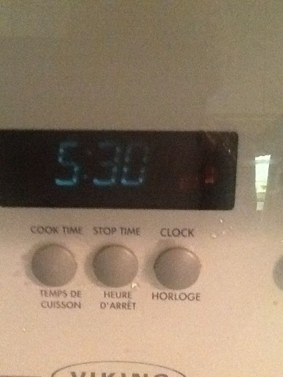 In the mean time preheat the oven to 350 F.