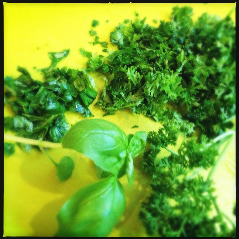 In the mean time you can chop some parsly and basil.