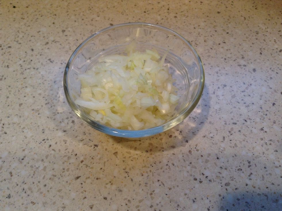 In the meantime, finely chop the onion and set aside