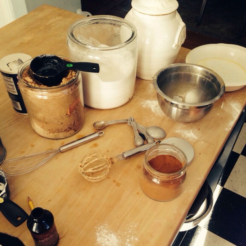 In the meantime we made a mess!!!