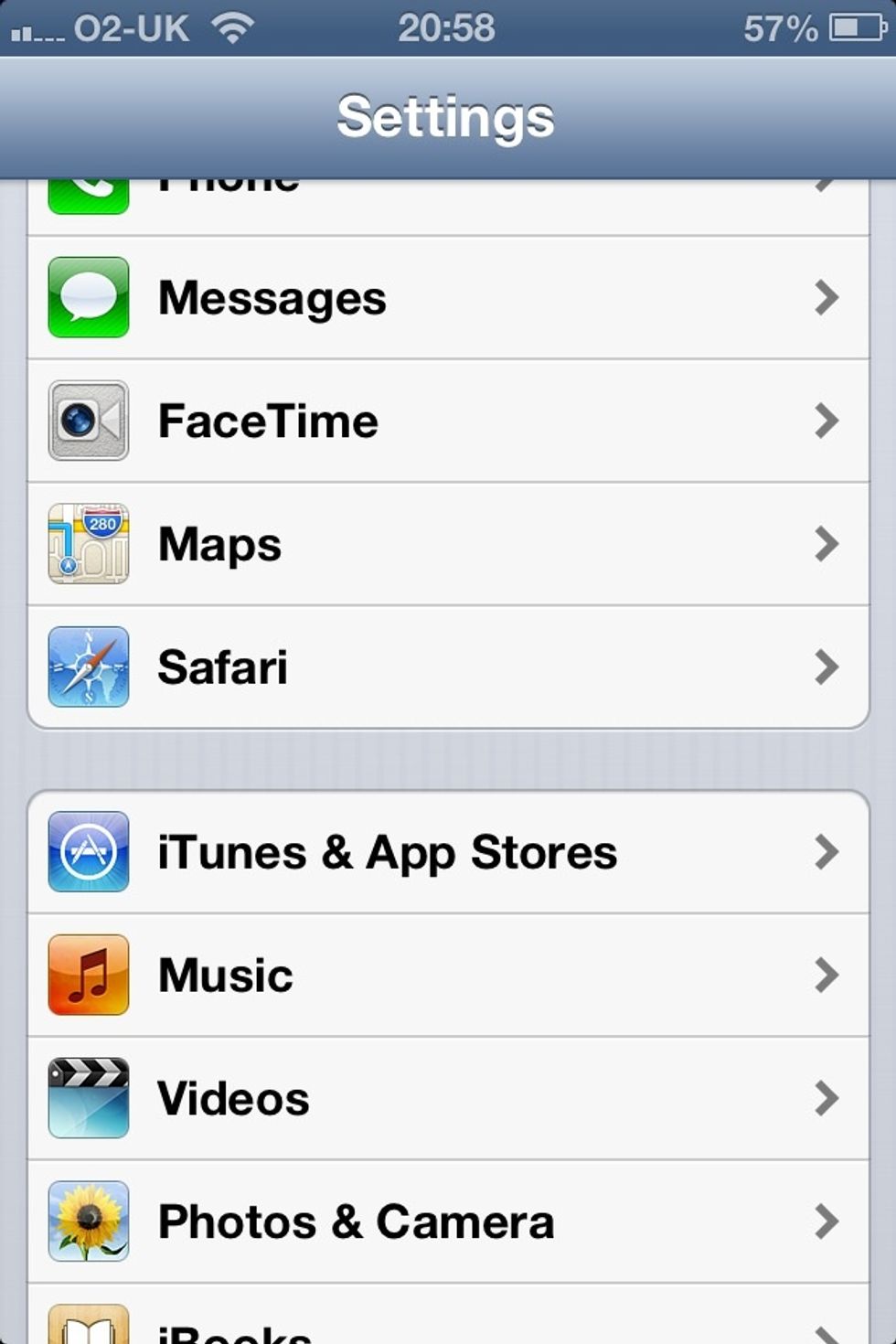 In the middle of the screen you should see the Safari tab. Click on that now :)