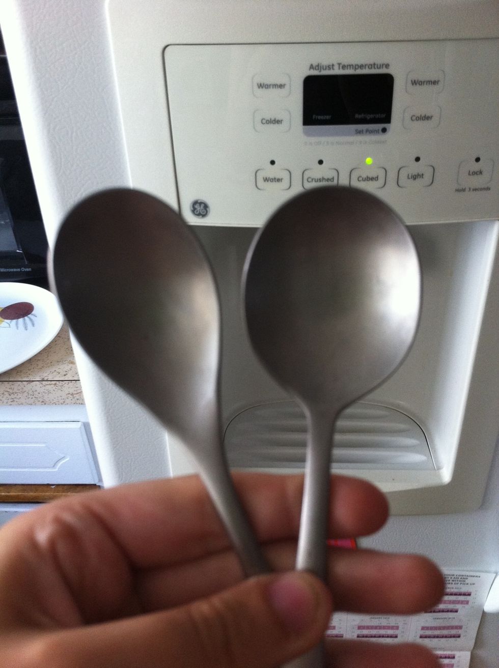 In the morning take the spoons out of the freezer...