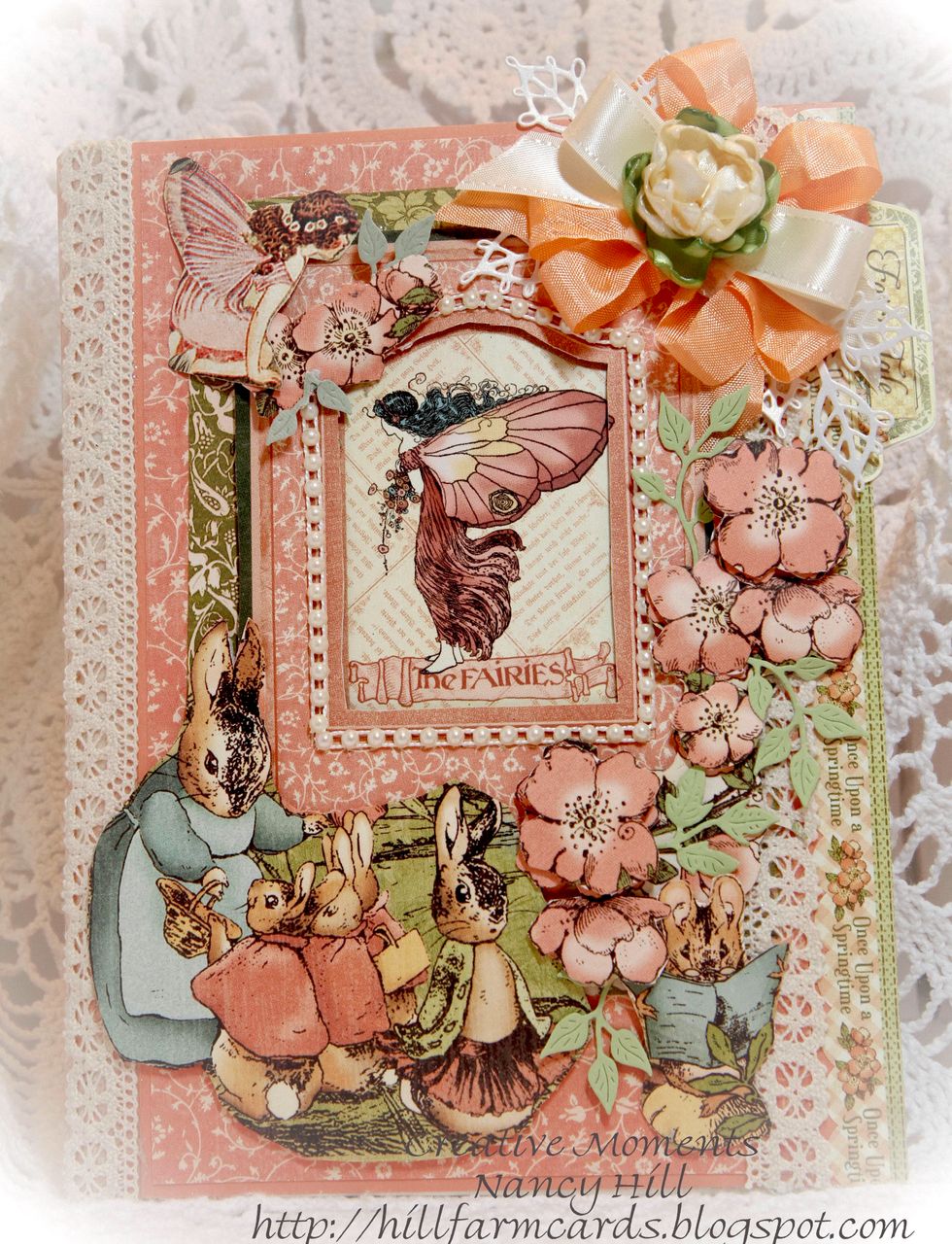 In the right top corner is an ivory flower for this mini album.