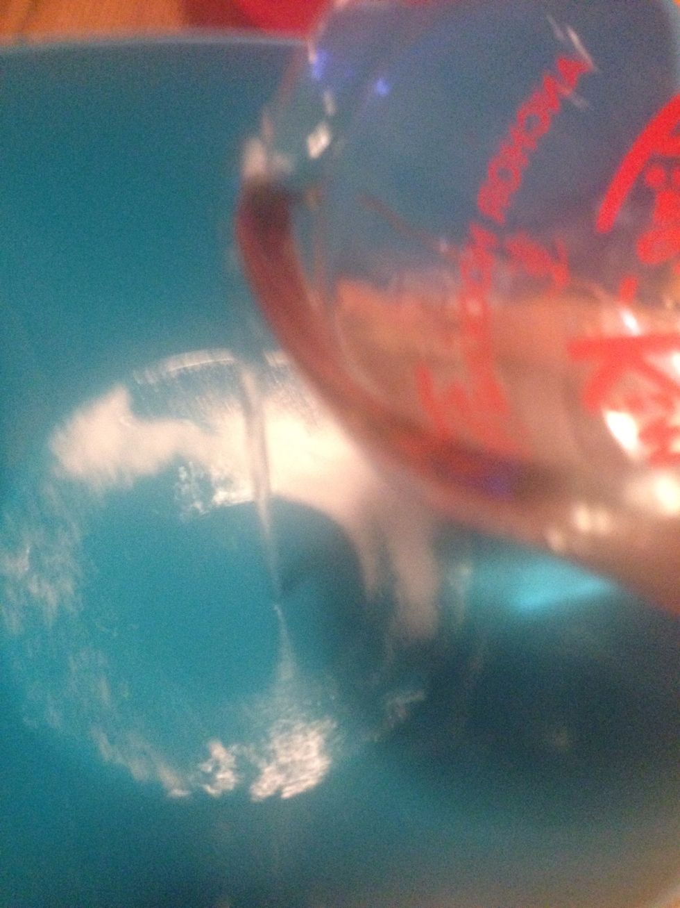 In the same bowl as the Borax add 1 cup of water