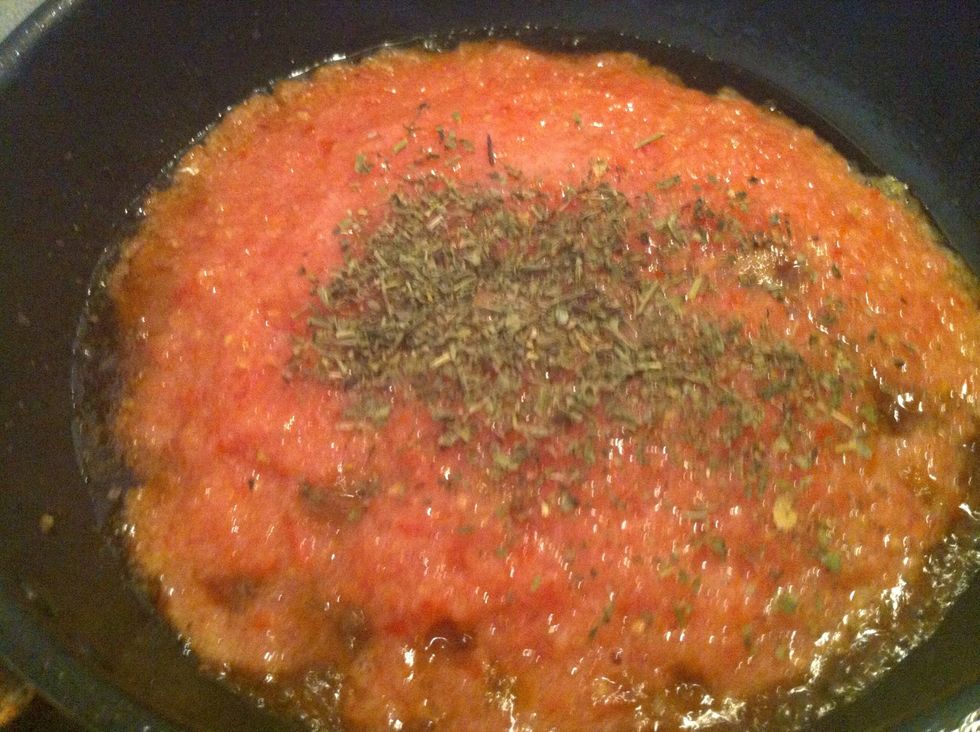 In the same pan- add turmeric powder, pureed tomato and balance coriander leaves. Season with salt.