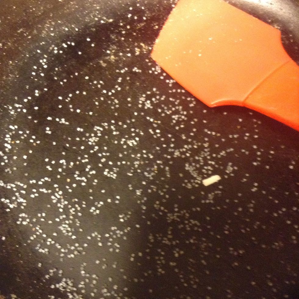 In the same pan, throw in poppy seeds for about 30 seconds..