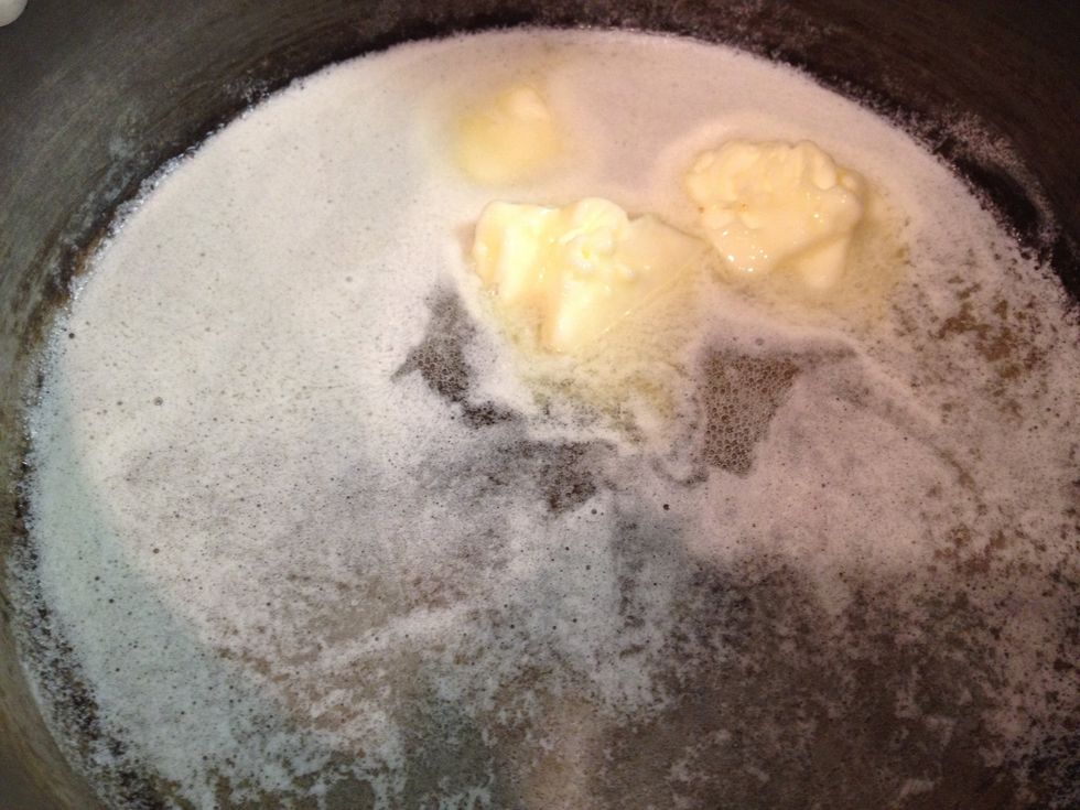 In the same pot, melt the butter over medium heat