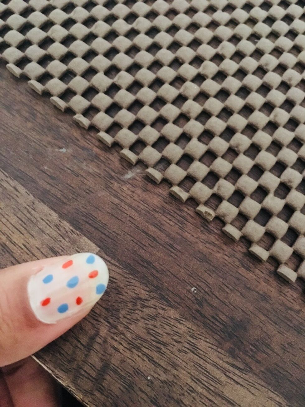 In the same way make brick coloured dots randomly