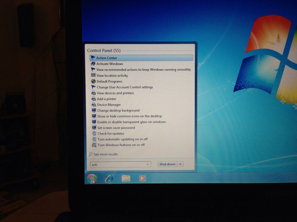 In the search area, type activate.