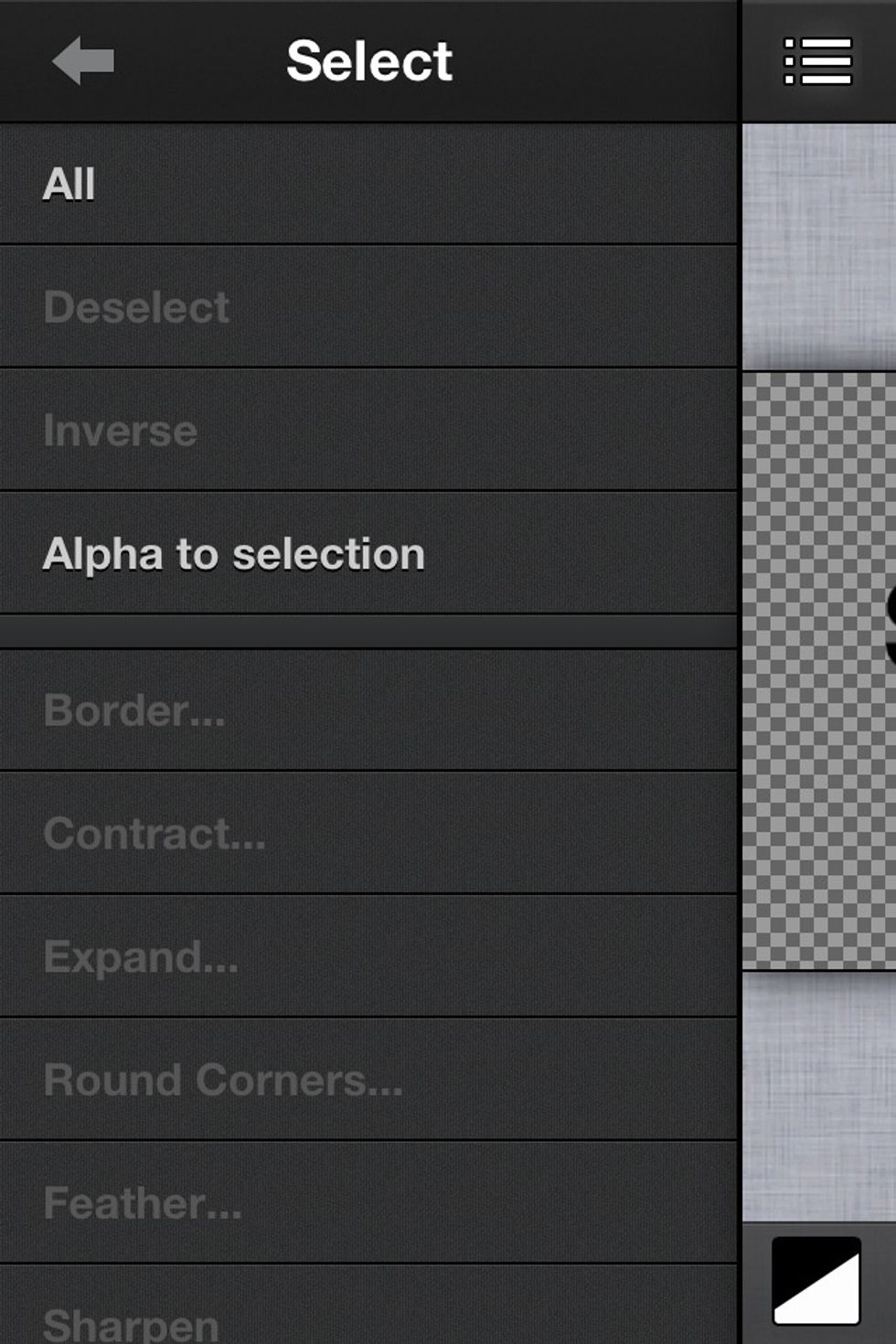 In the Select menu select "Alpha to selection".