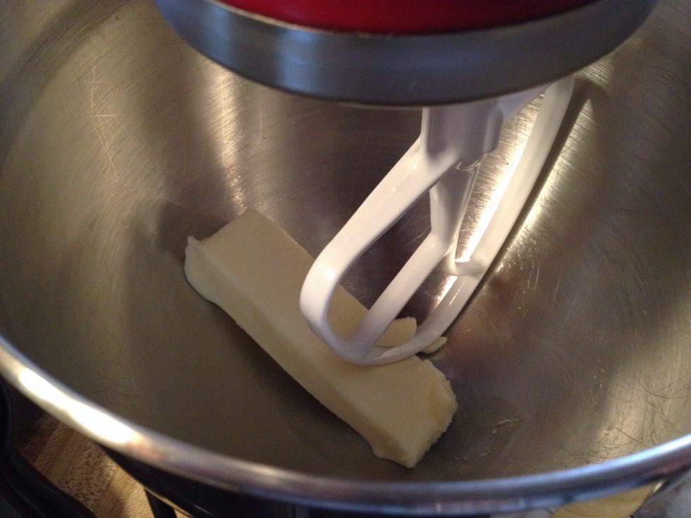 In the separate bowl soften the butter.