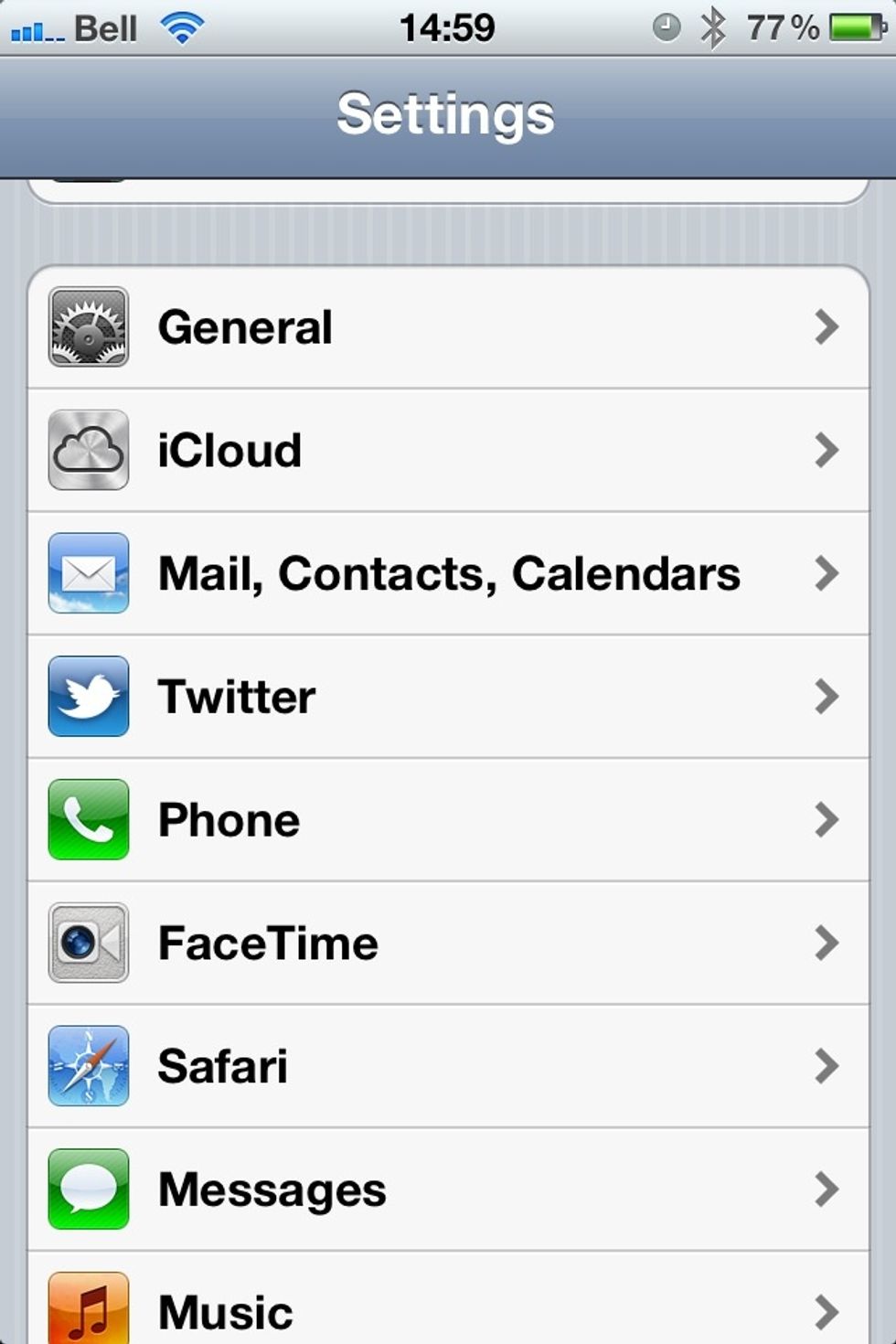 In the settings click on GENERAL