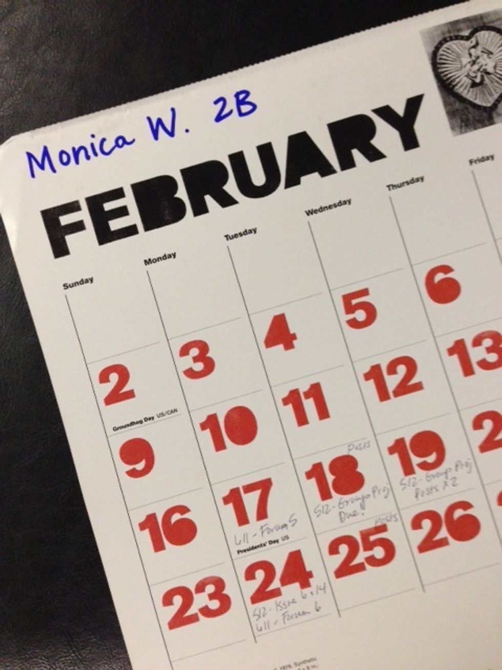 In the top left corner, write your name and class code with a marker.