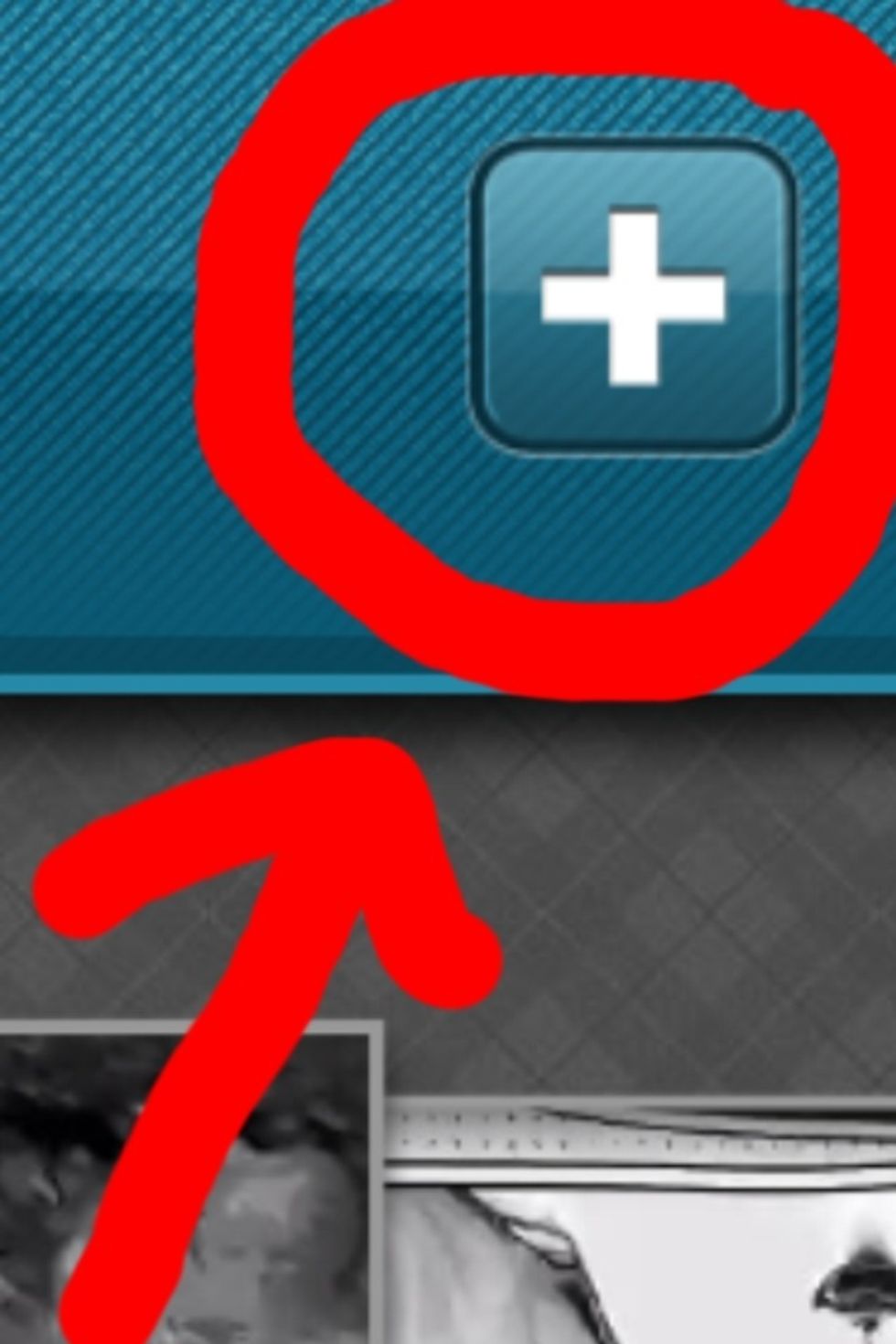 In the top right corner there should be a plus sign like this. Click it to start a music video.