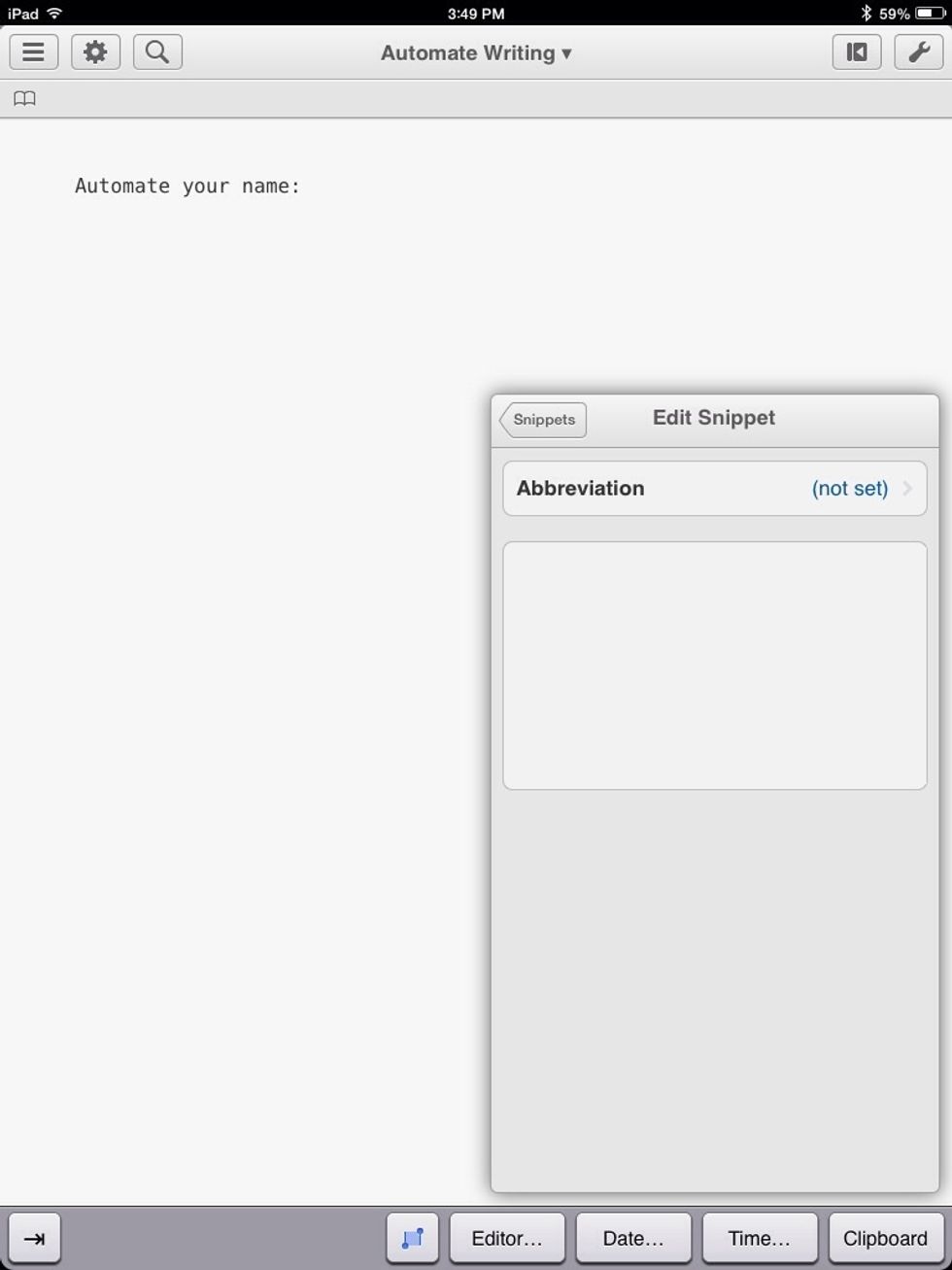 In the white box, type in some text you want to automate. In this case, I want to type my name.