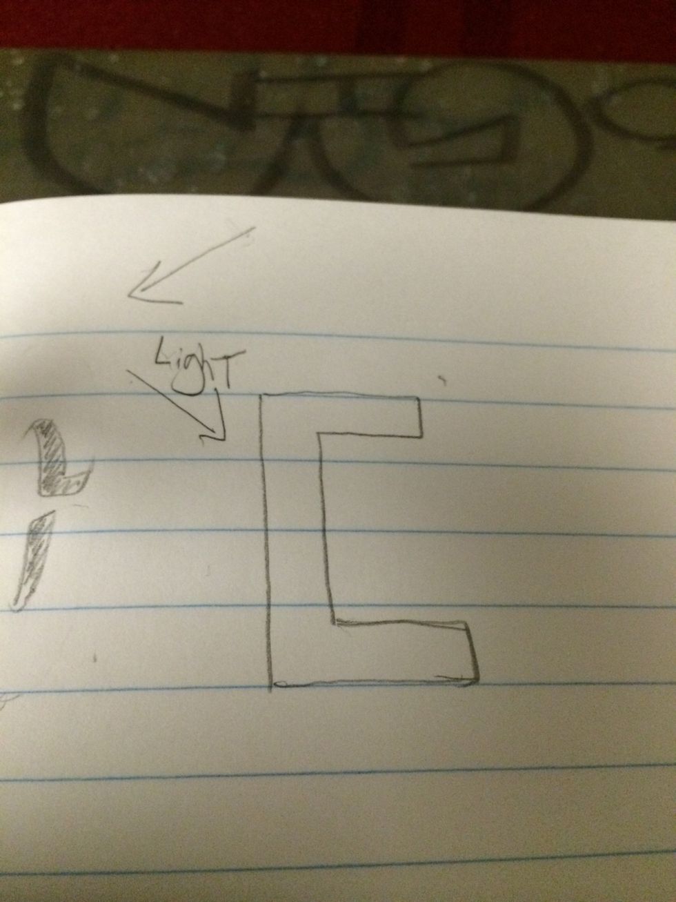 In this case light is coming from left side