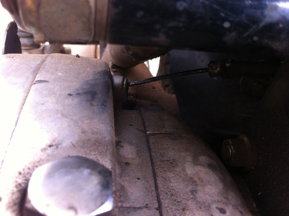 In this case the seating of the cable has got placed in very tightly, so you will have to push the seating out