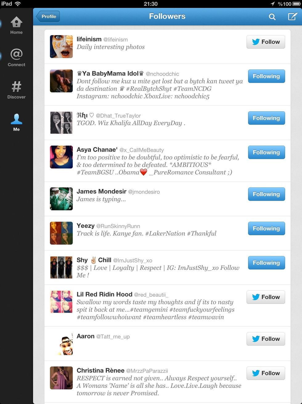 In this menu follow only first 7 or 8 people to follow than chose another user in this 7 or 8 people and get in their followers menu and again only follow 7 or 8 people of his/her followers ...