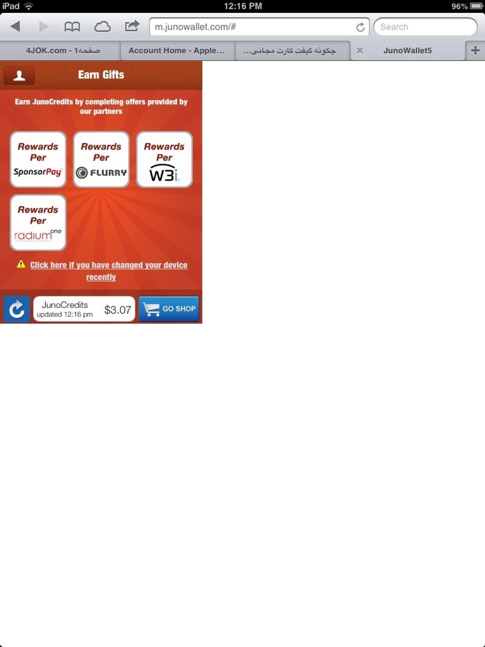 In this page you see this parts. with tapping on each one , you can see some apps for download. If you download them, you earned rewards. Don't worry Most of them is free.