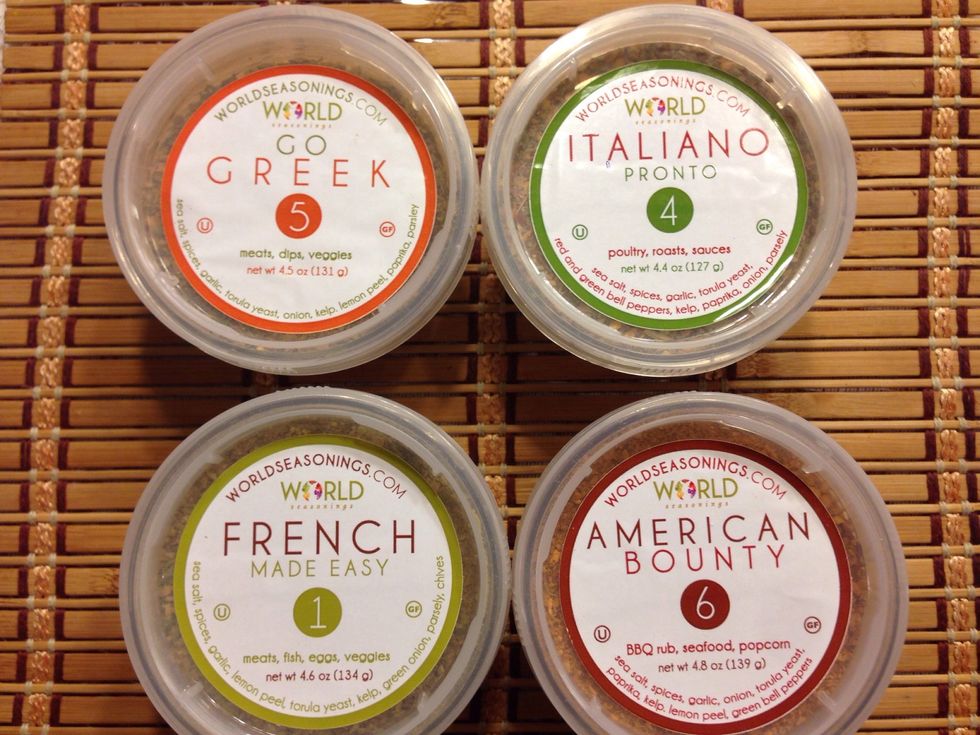 In this recipe, we used "Italiano Pronto". www.worldseasonings.com provides many different varieties that gives you many different flavors! We used Italiano Pronto for these Ultimate Grilled Chicken!