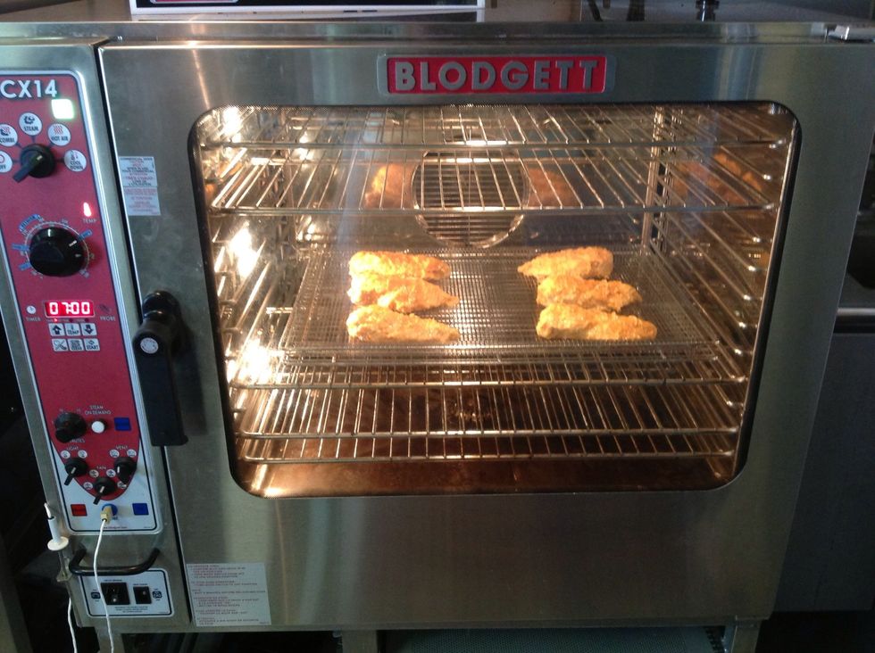 In this step I'm using our No-Fry basket at 450F for 7 mins with the vent in the open position. Smells awesome!