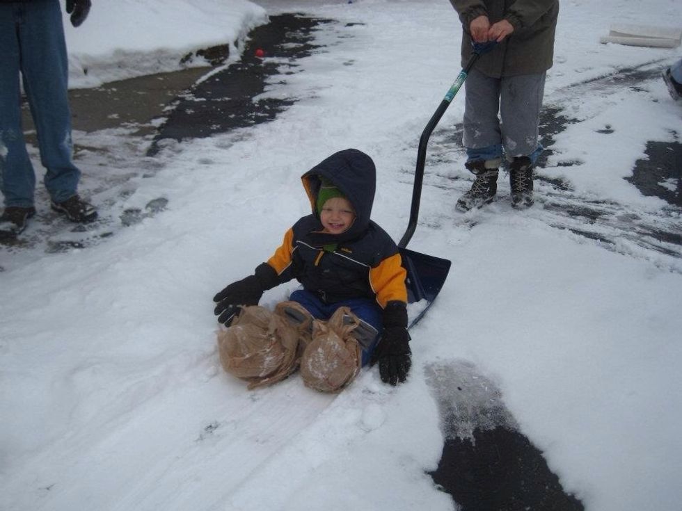 In those 15 minutes shovel the children off of your driveway from that crazy storm..