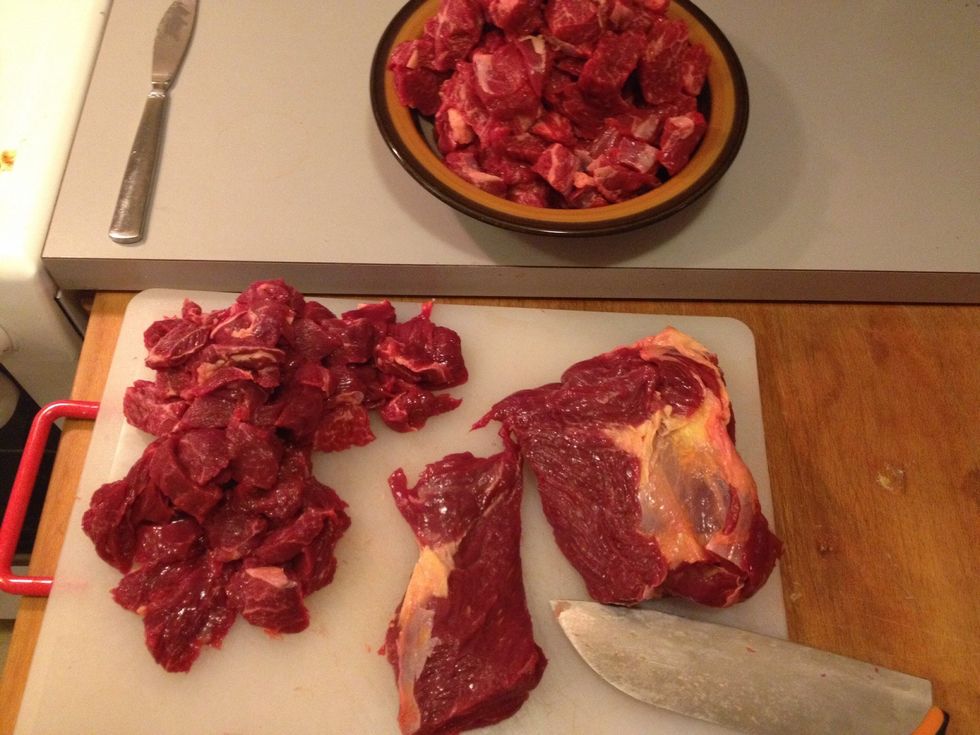 In total we had 2100 g of meat, but it always becomes less after removing some fat.