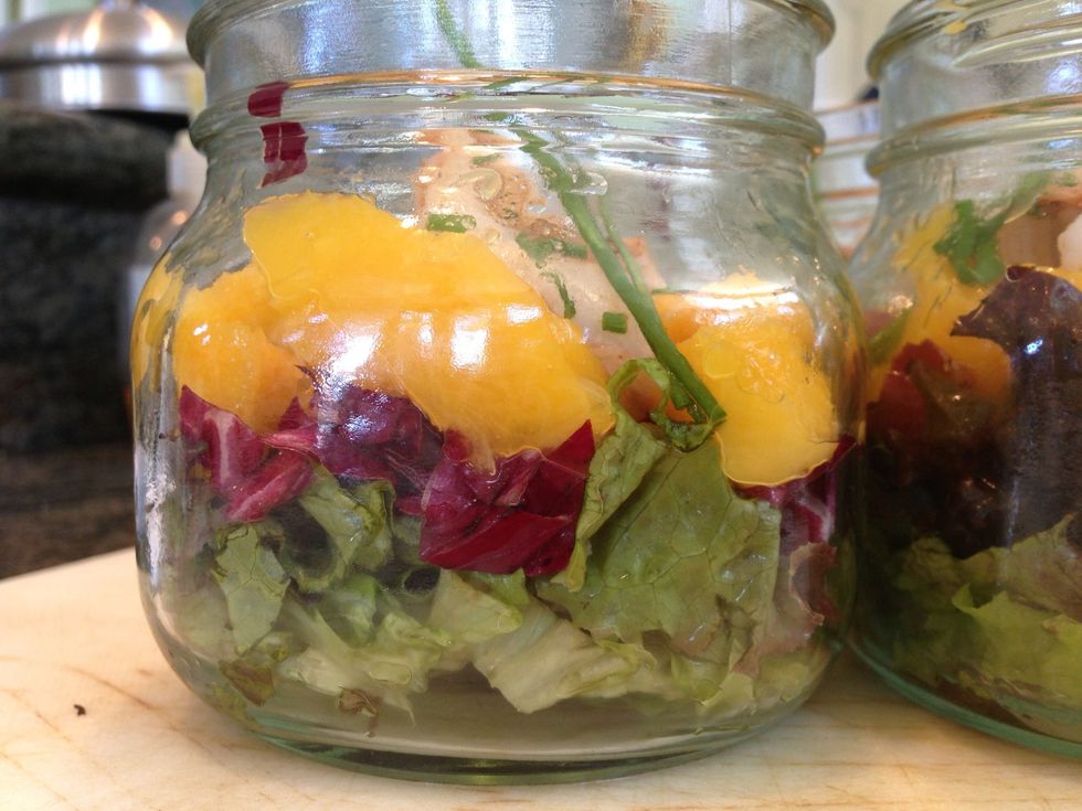 In wide mouth jar for a concert picnic