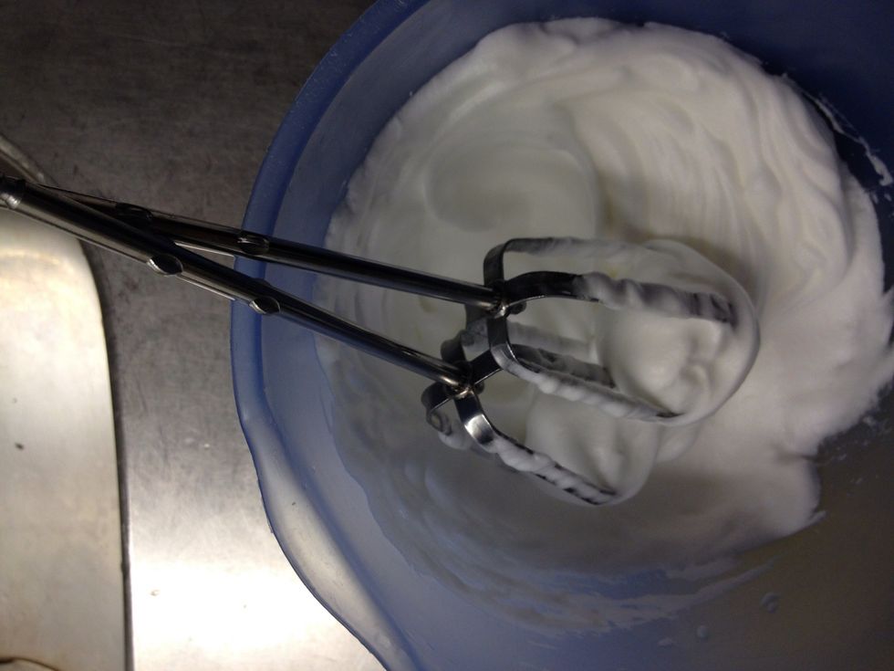 In yet another bowl whisk the egg whites fluffy.