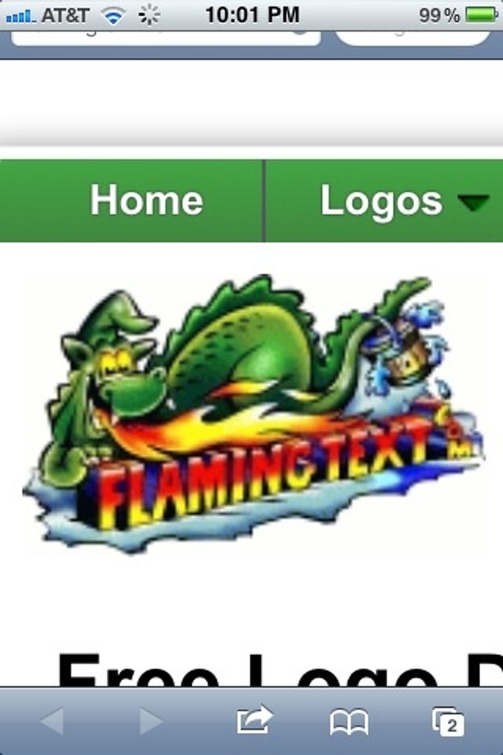 In your safari browser go to FlamingText.net.