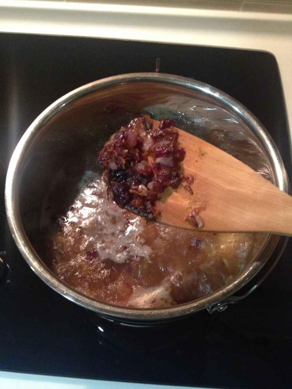 Include all the shallots crumbs.