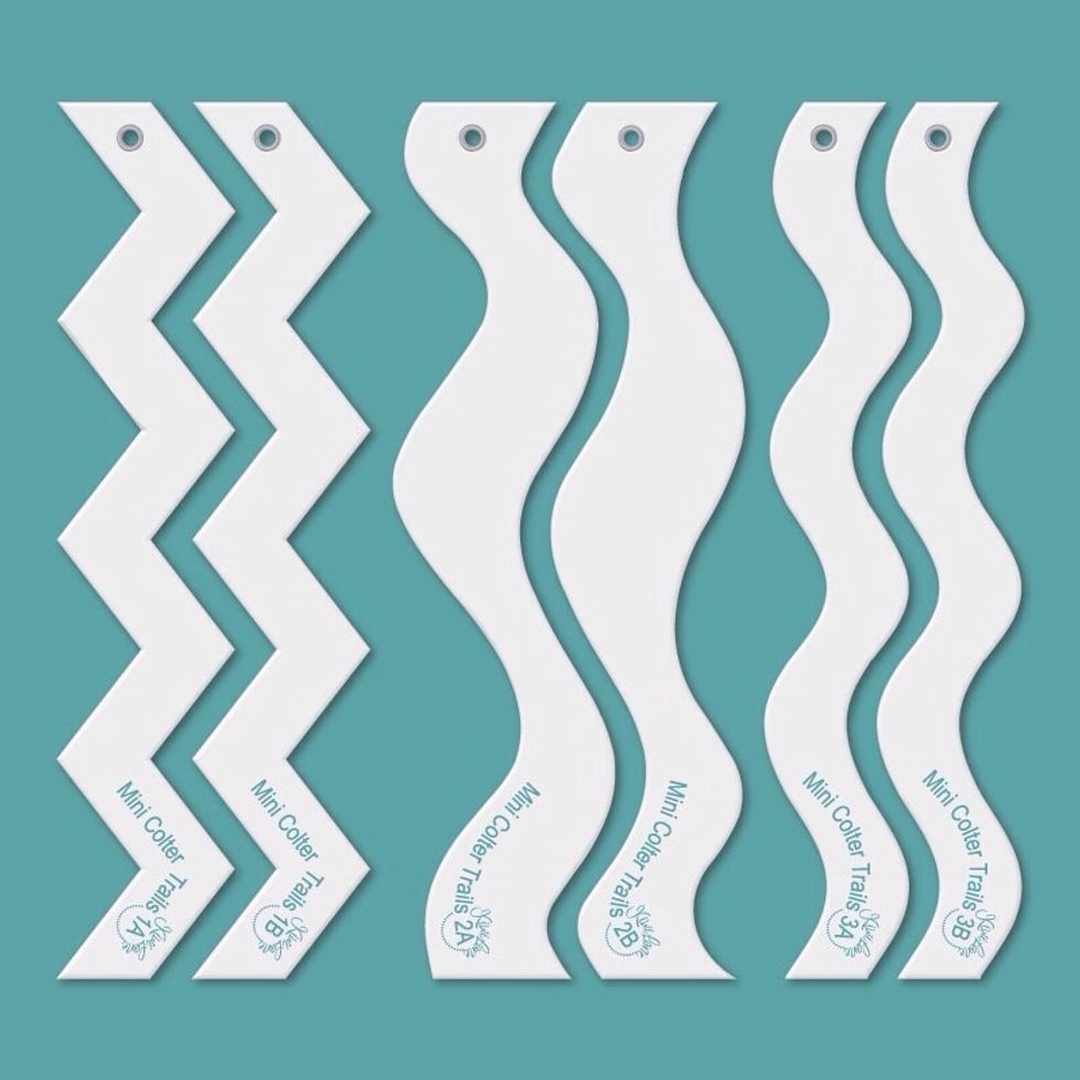 Includes 3 sets, 6 Designer Templates.