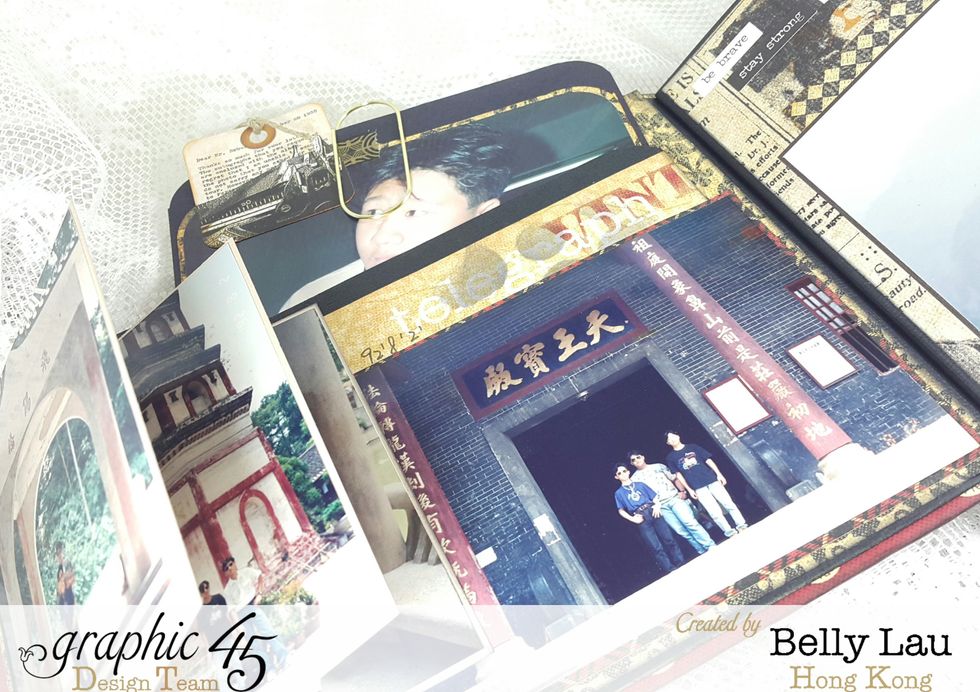 Includes pockets on the pages to put some cards and photos as well.