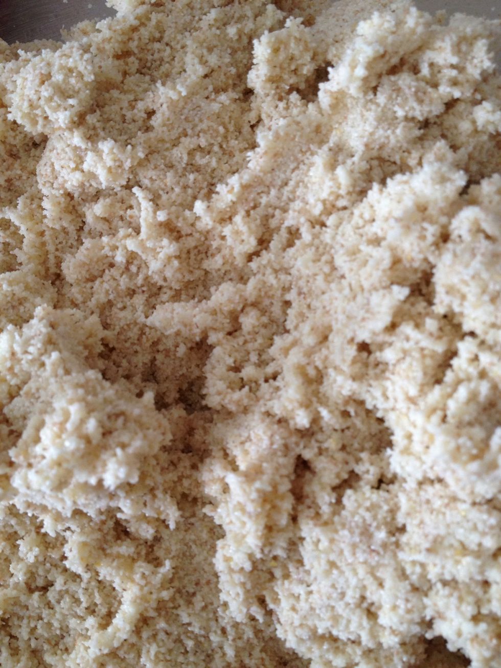 Incorporate the butter evenly into the mixture. Using a gloved hand makes this part easier.