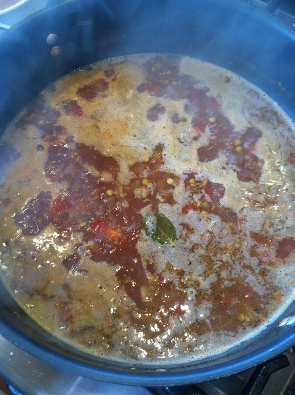 Increase heat back to med high and bring to a boil
