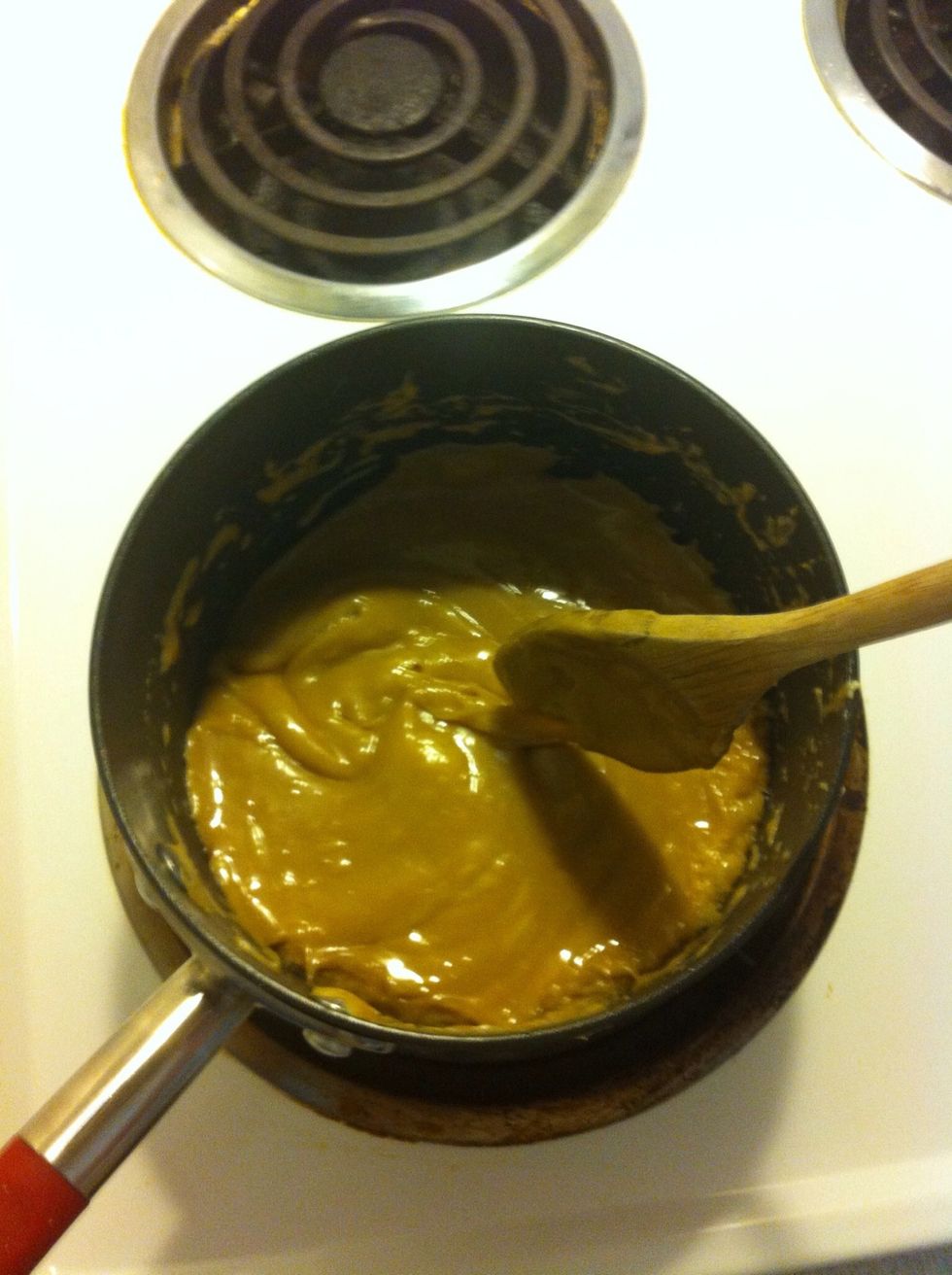 Increase heat to medium-low, bring to a simmer and cook for 4-5 minutes or until mixture thickens slightly.