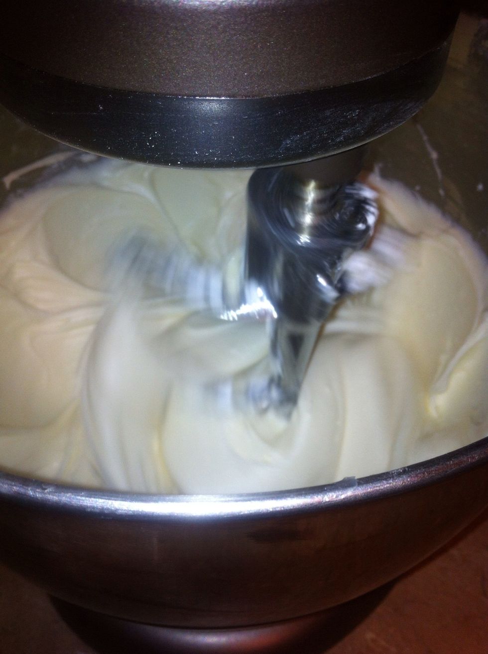 Increase mixer to medium-high speed. Beat 4-6 minutes, until light and fluffy.